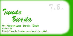tunde burda business card